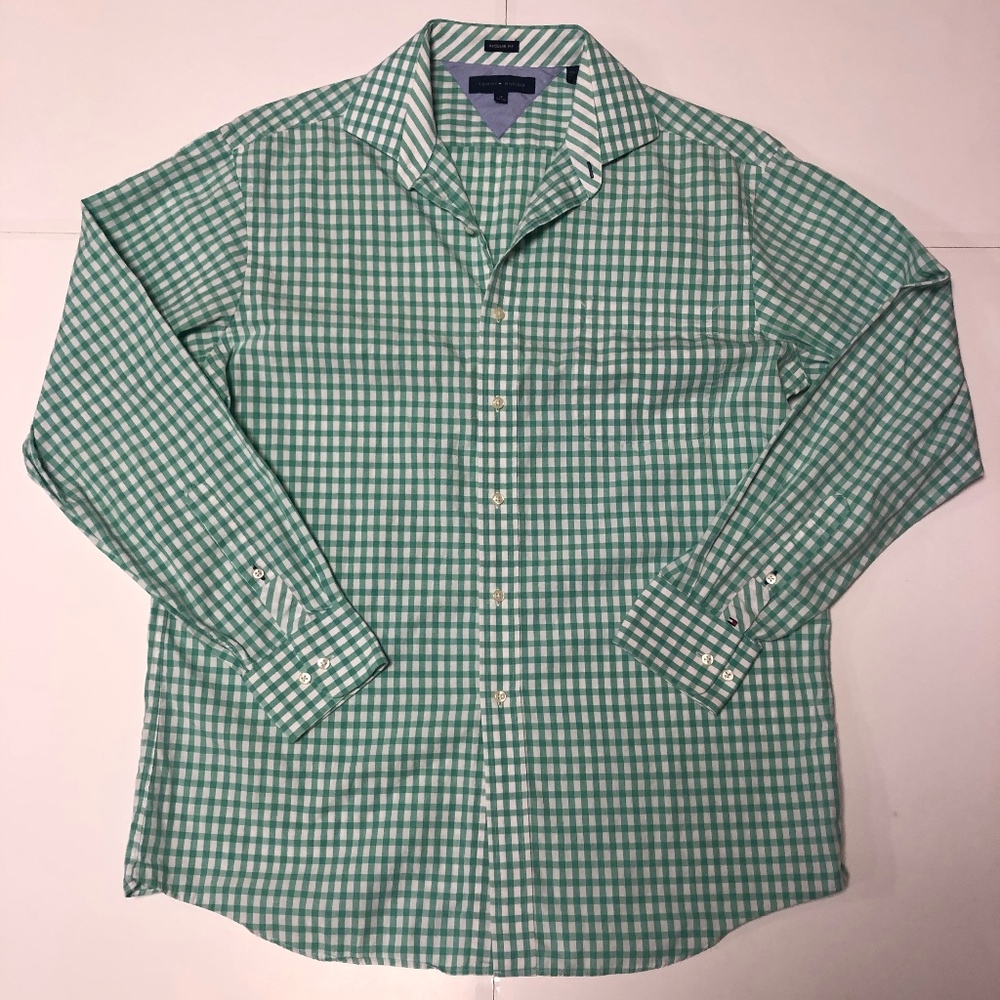 Tommy Hilfiger Mens Checkered Shirt SIZE 16